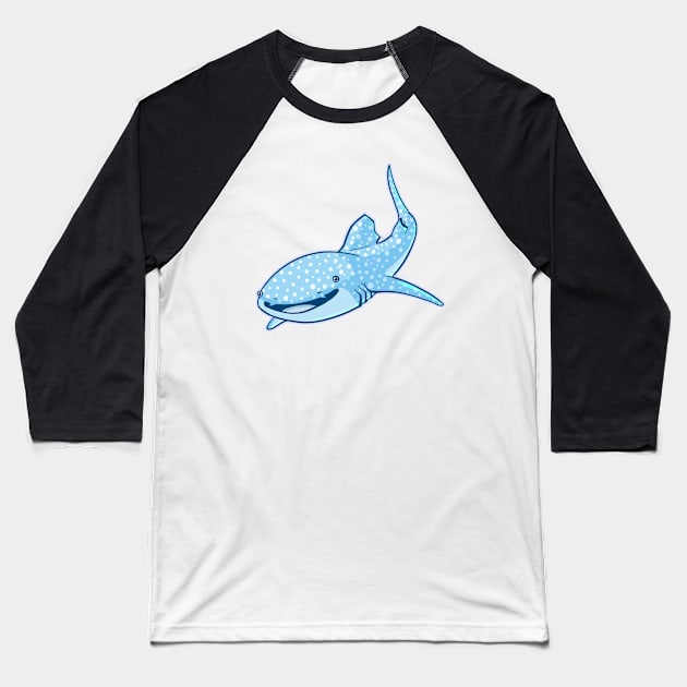 Whale Shark Baseball T-Shirt by JuneHug